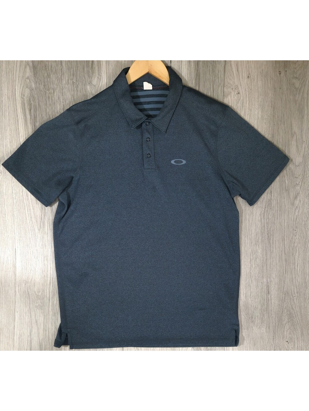 Oakley Mens Gray Polo Tee L size #12